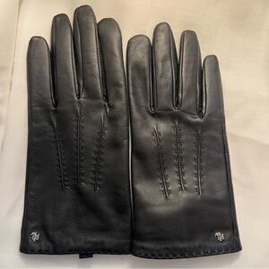 Lauren Ralph Lauren Mis-sized Women's Black Leather Gloves
